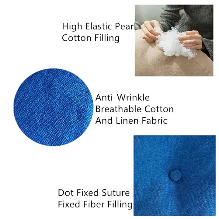 Round Floor Seat Cushion – Solid Color Meditation Pillow