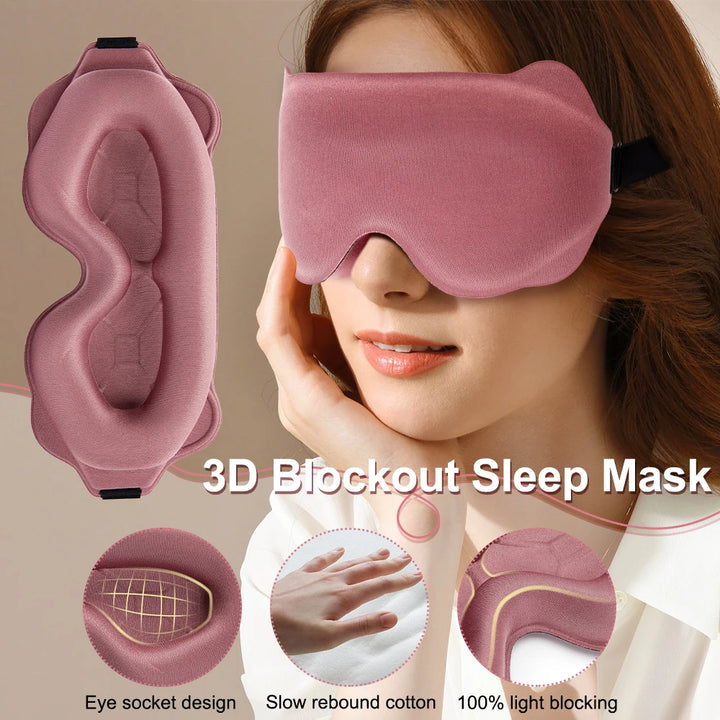 3D Contoured Sleep Eye Mask for Travel