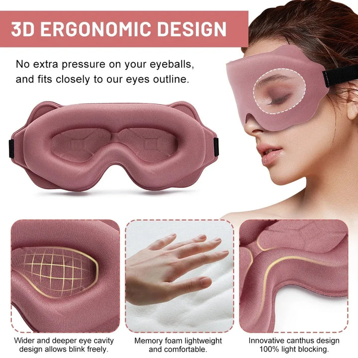 3D Contoured Sleep Eye Mask for Travel