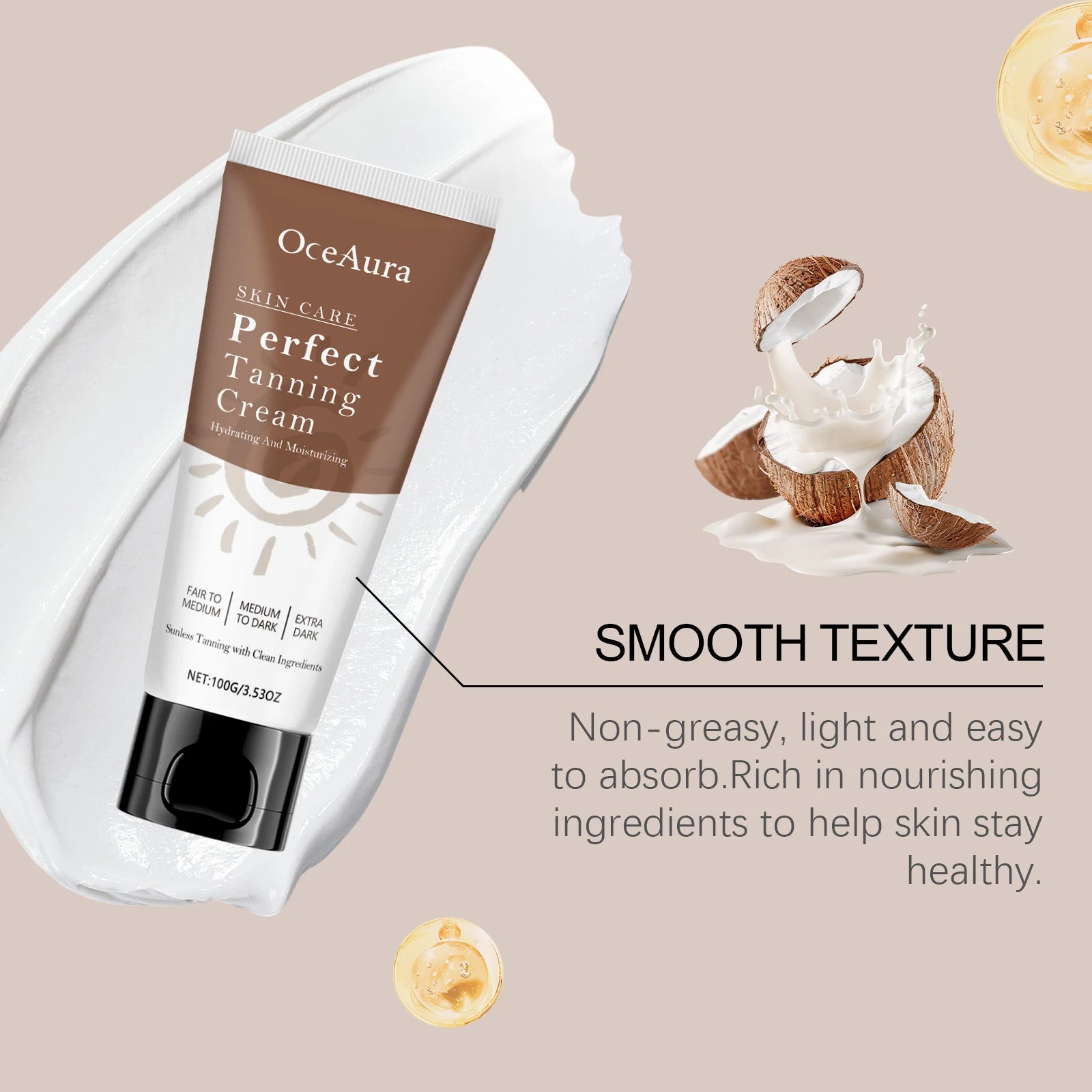 Oceaura 100g Sunless Tanning Cream