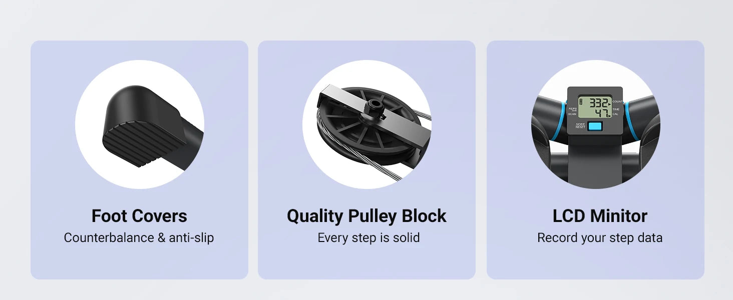 MERACH Mini Twist Stepper – 330LBS Capacity with Resistance Bands