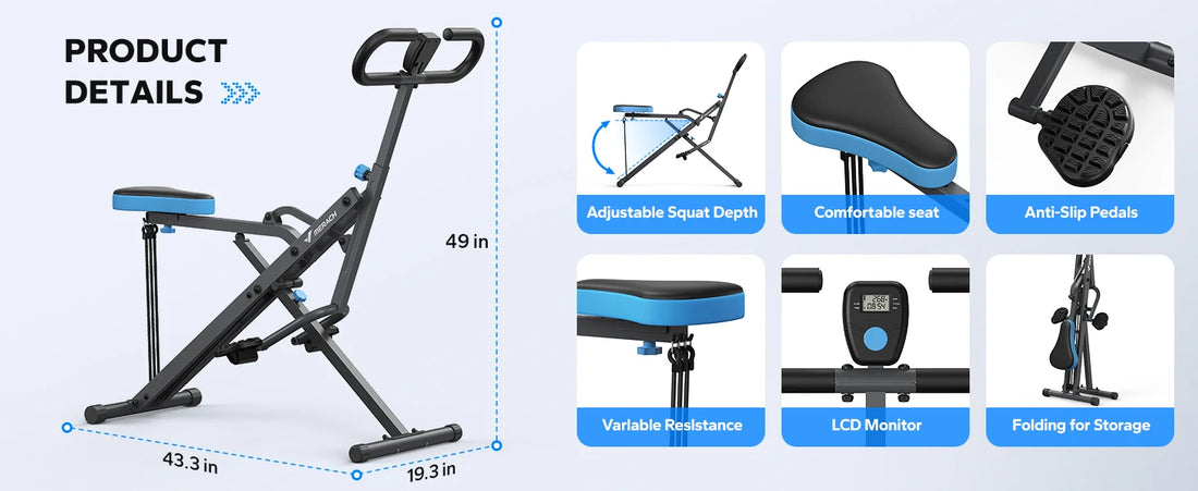 MERACH 2-in-1 Squat & Rowing Machine
