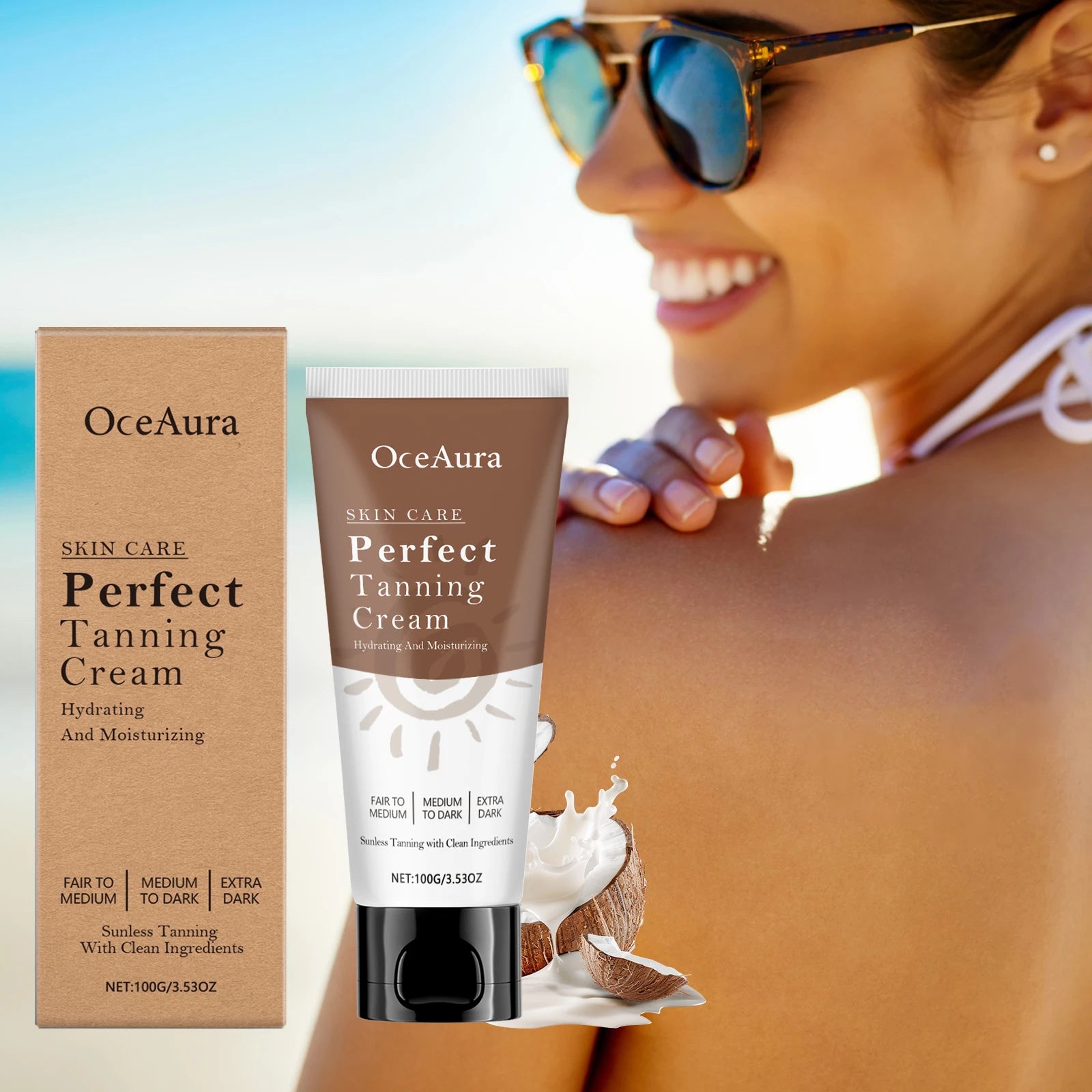 Oceaura 100g Sunless Tanning Cream