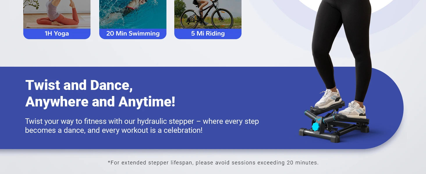 MERACH Mini Twist Stepper – 330LBS Capacity with Resistance Bands