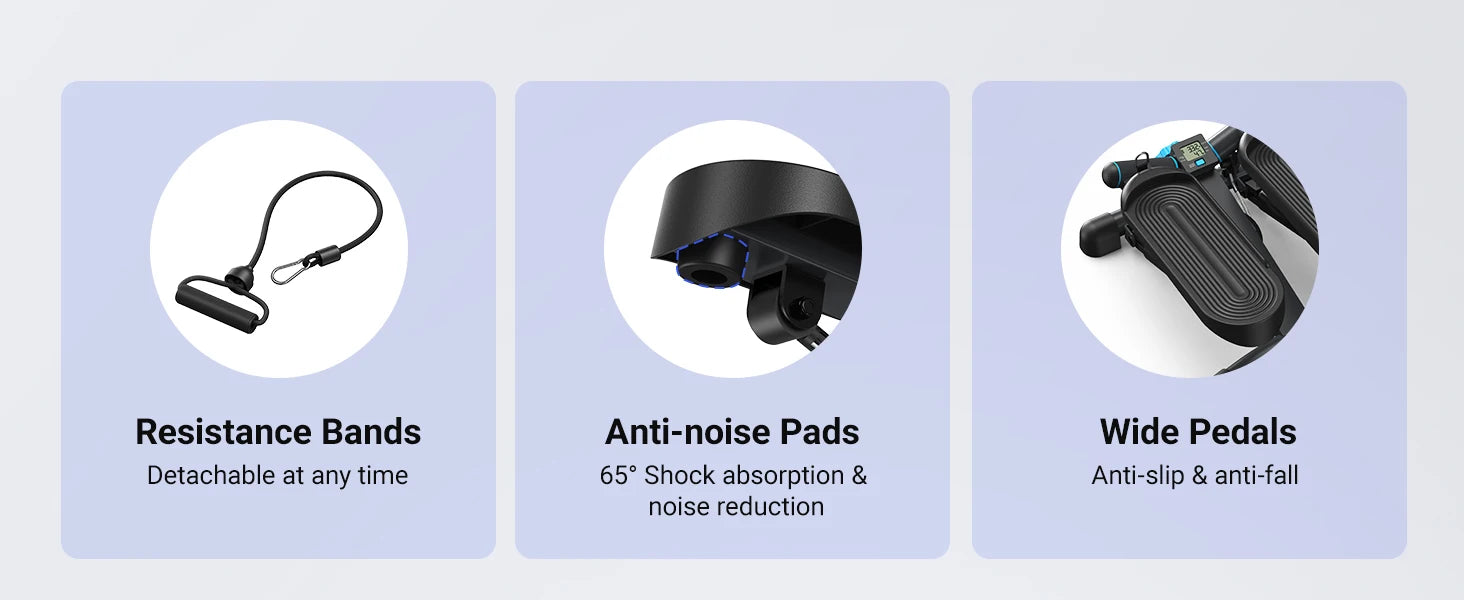 MERACH Mini Twist Stepper – 330LBS Capacity with Resistance Bands