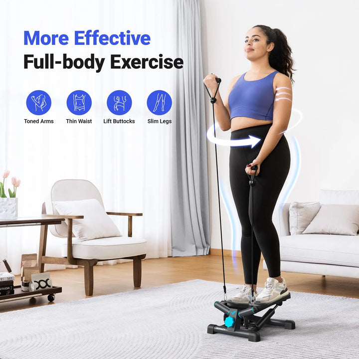 MERACH Mini Twist Stepper – 330LBS Capacity with Resistance Bands