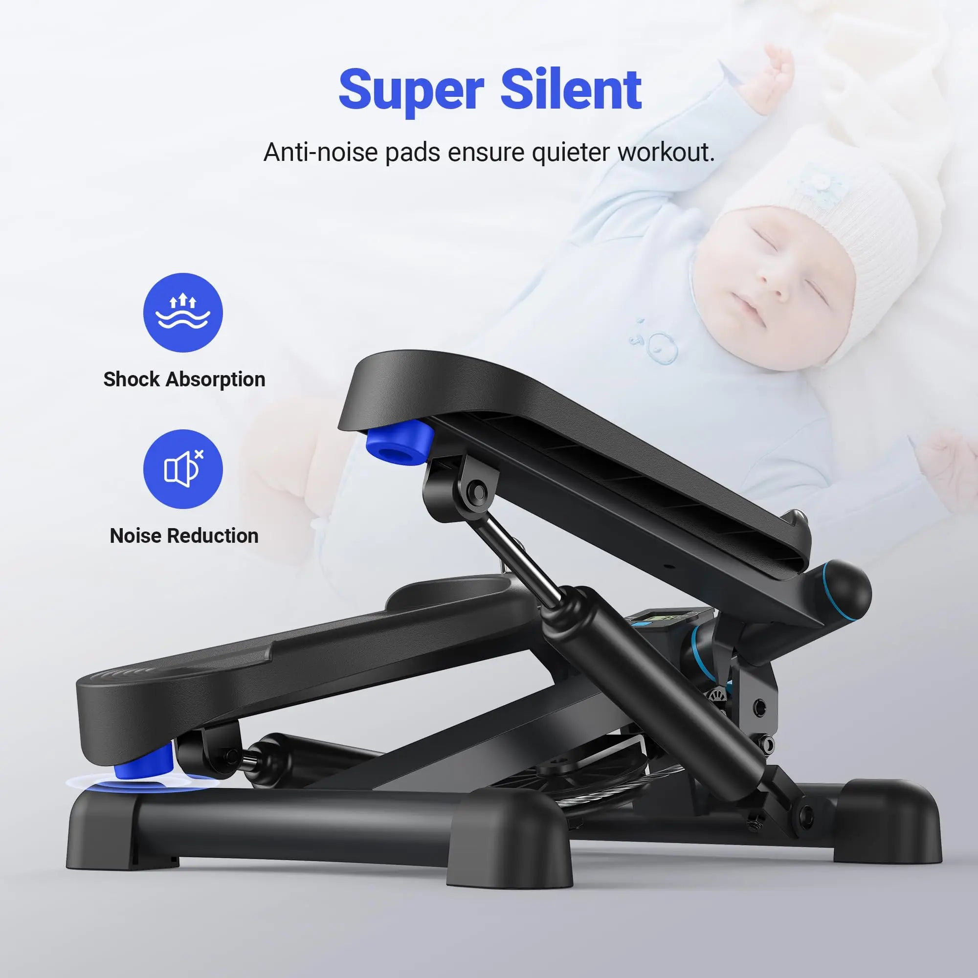 MERACH Mini Twist Stepper – 330LBS Capacity with Resistance Bands