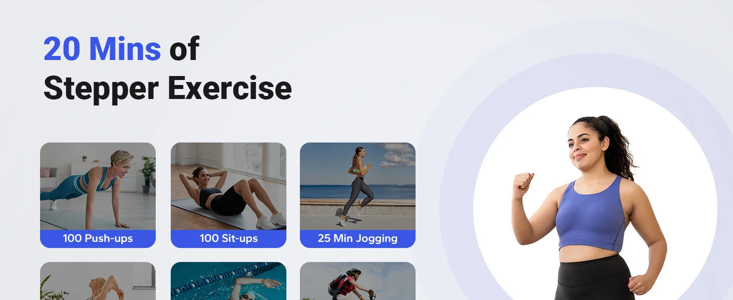 MERACH Mini Twist Stepper – 330LBS Capacity with Resistance Bands