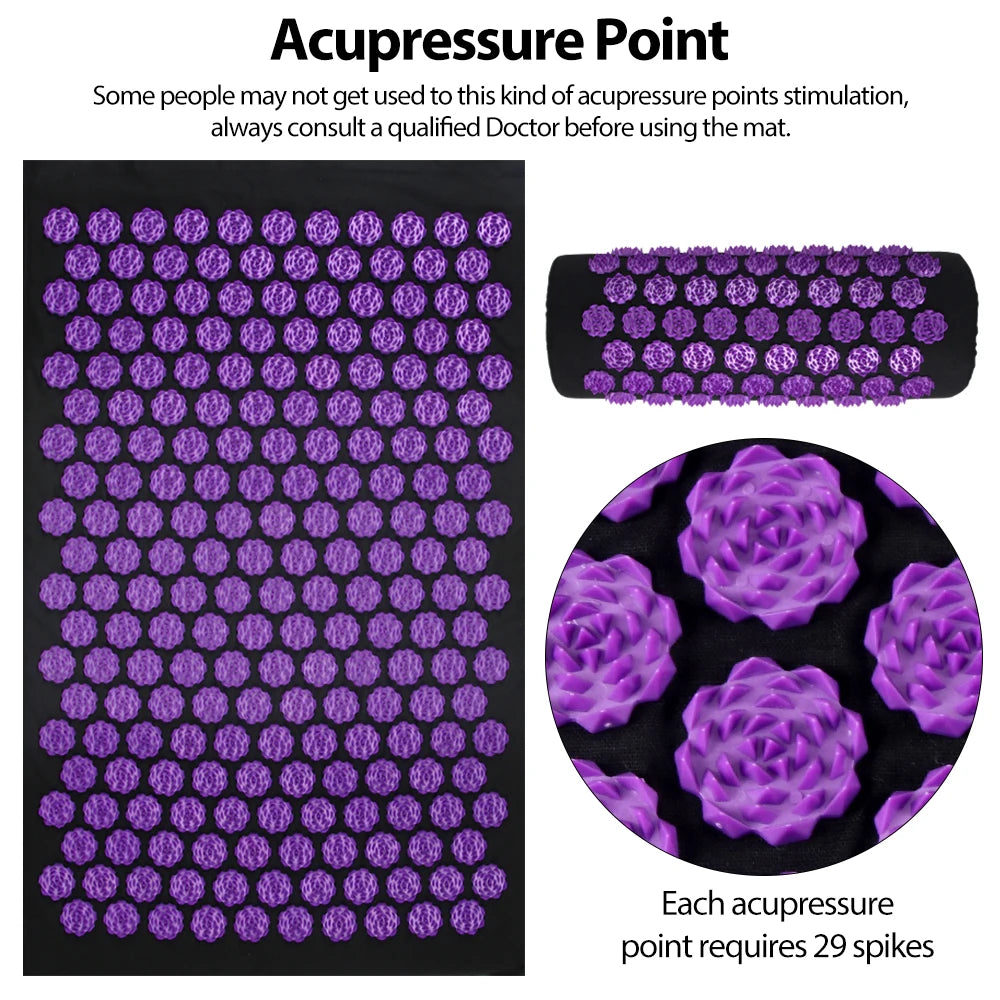 Acupressure Yoga Mat & Pillow Set – Kuznetsov Applicator