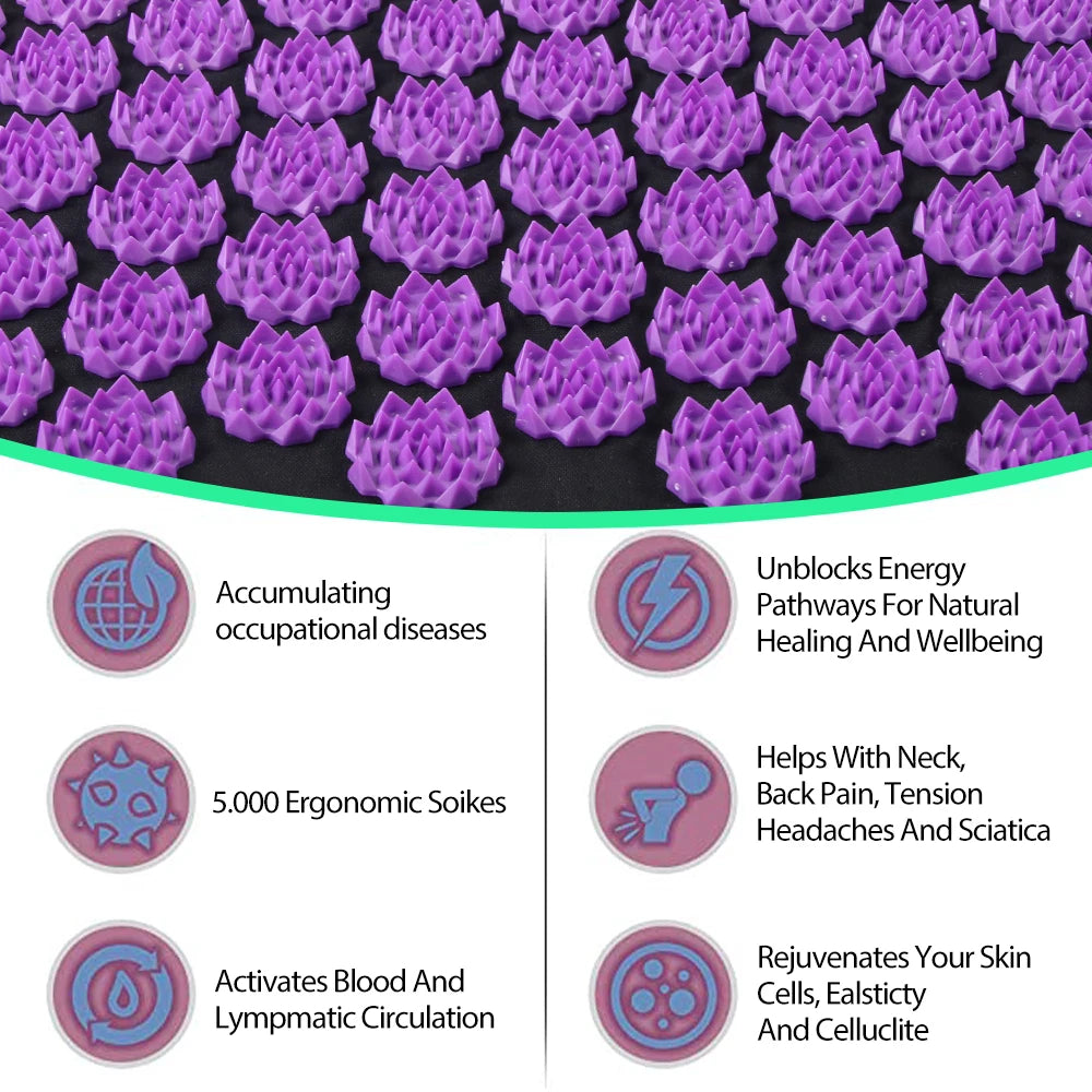 Acupressure Yoga Mat & Pillow Set – Kuznetsov Applicator