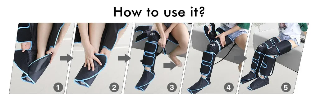 360° Air Pressure Foot and Leg Massager – Promotes Circulation and Muscle Relaxation