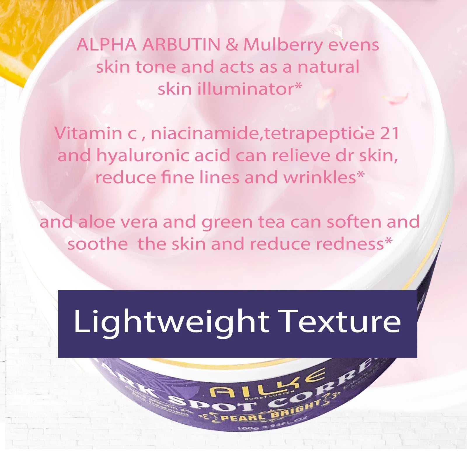 AILKE Glutathione Whitening Cream – Moisturizing & Skin Brightening