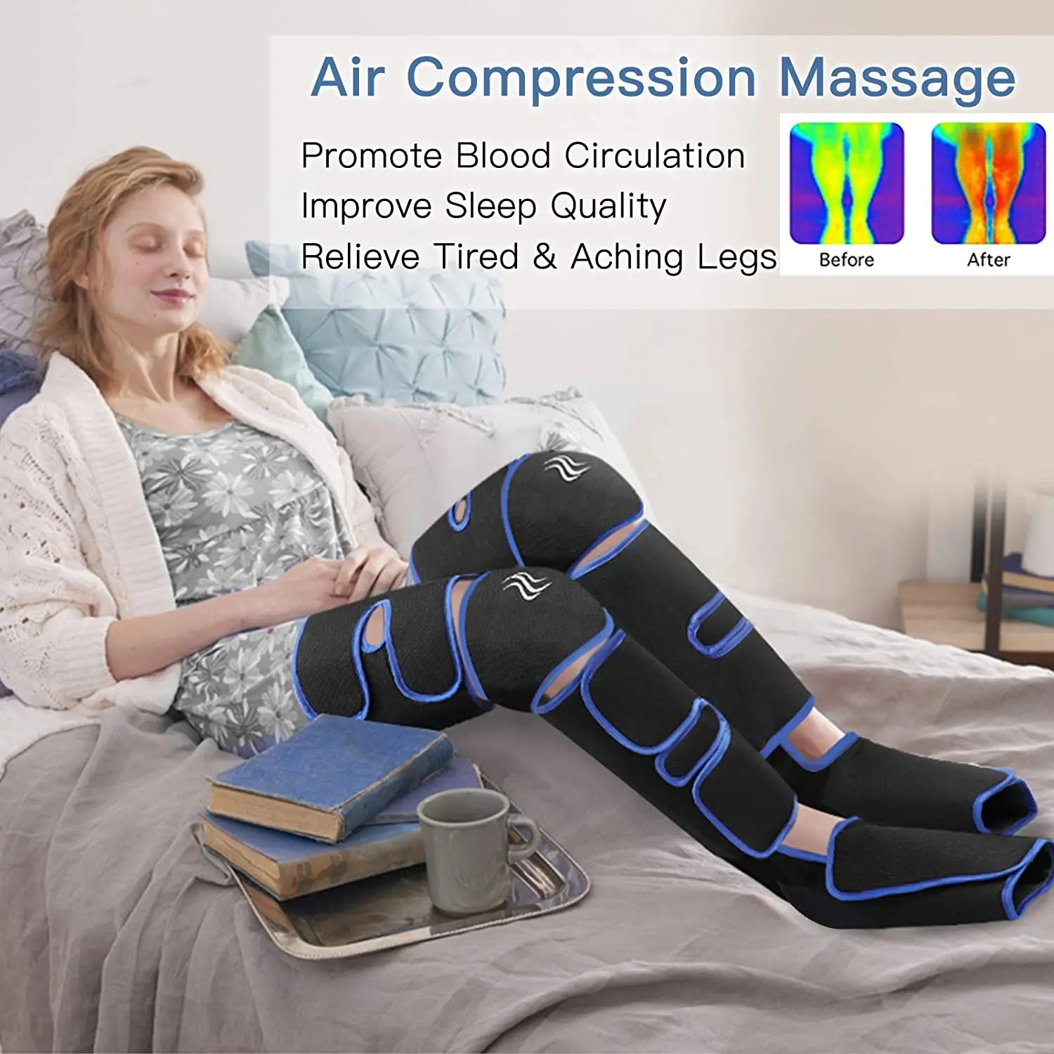 360° Air Pressure Foot and Leg Massager – Promotes Circulation and Muscle Relaxation