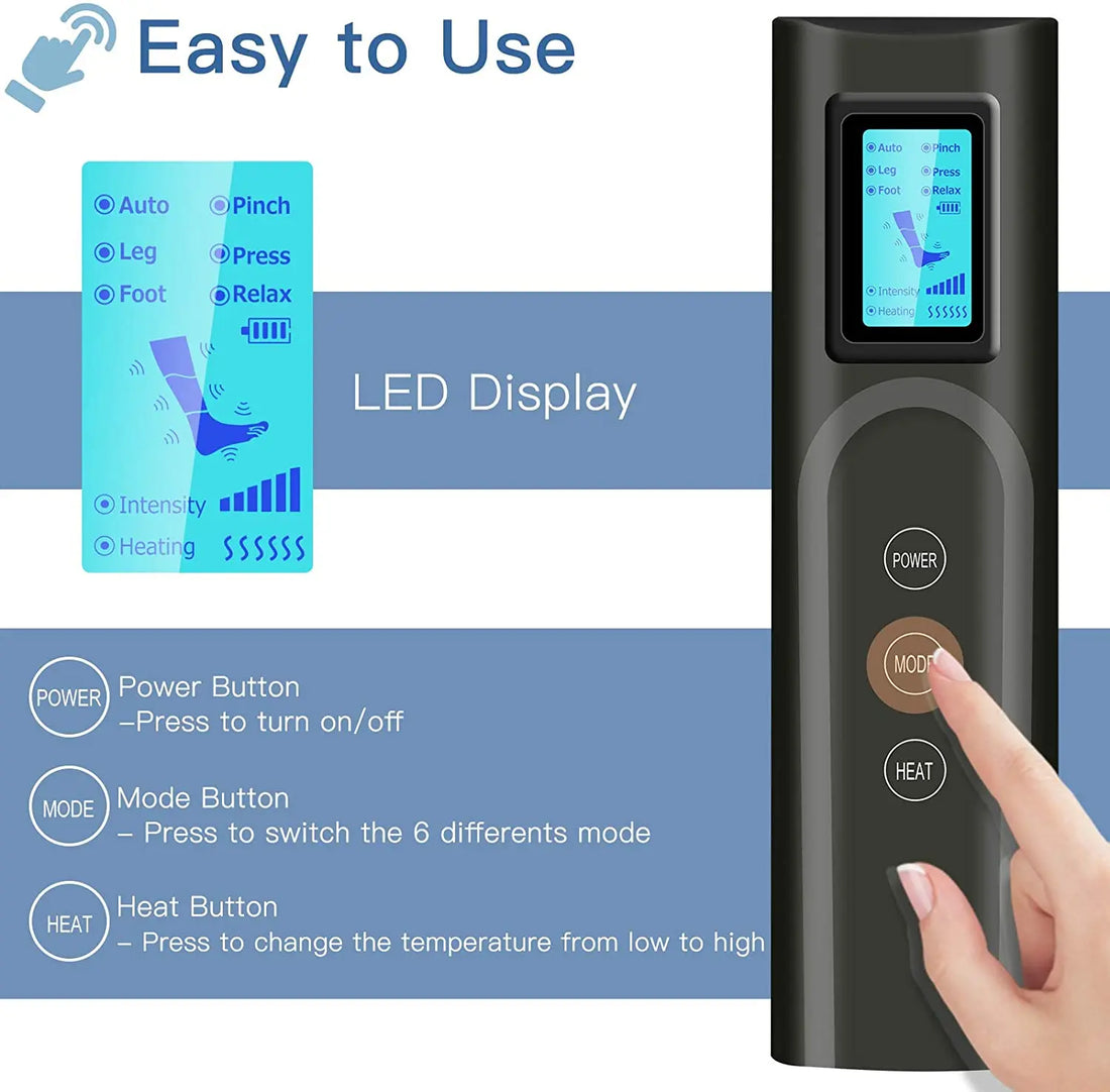 360° Air Pressure Foot and Leg Massager – Promotes Circulation and Muscle Relaxation