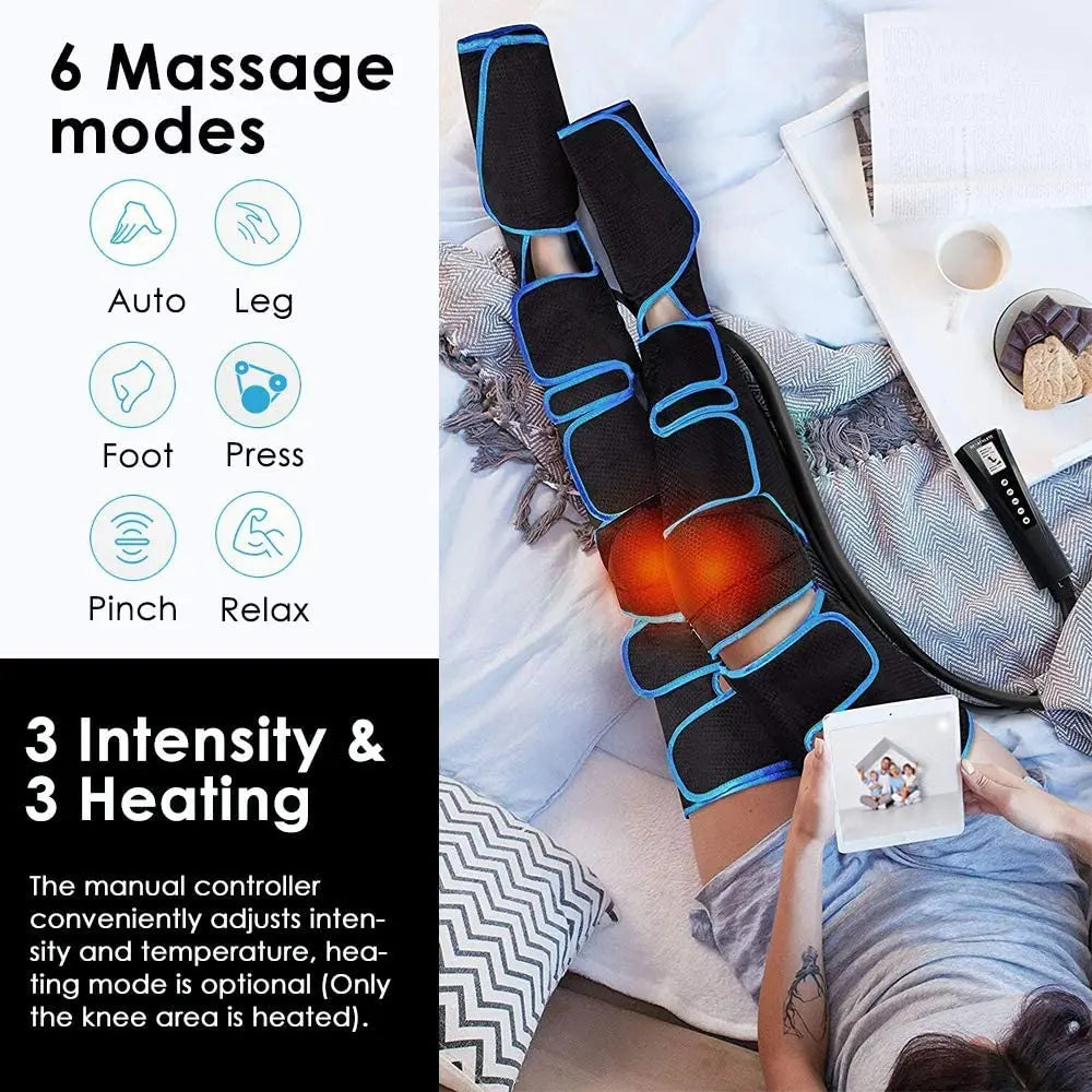360° Air Pressure Foot and Leg Massager – Promotes Circulation and Muscle Relaxation