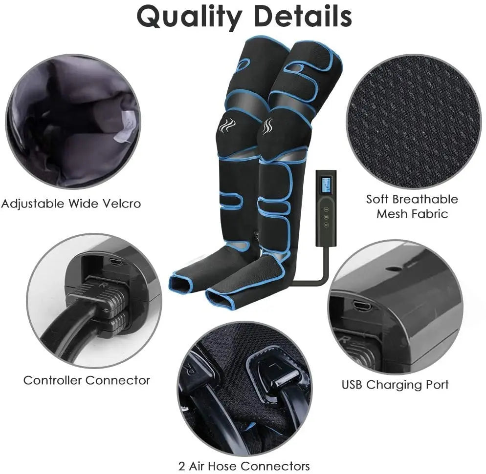 360° Air Pressure Foot and Leg Massager – Promotes Circulation and Muscle Relaxation