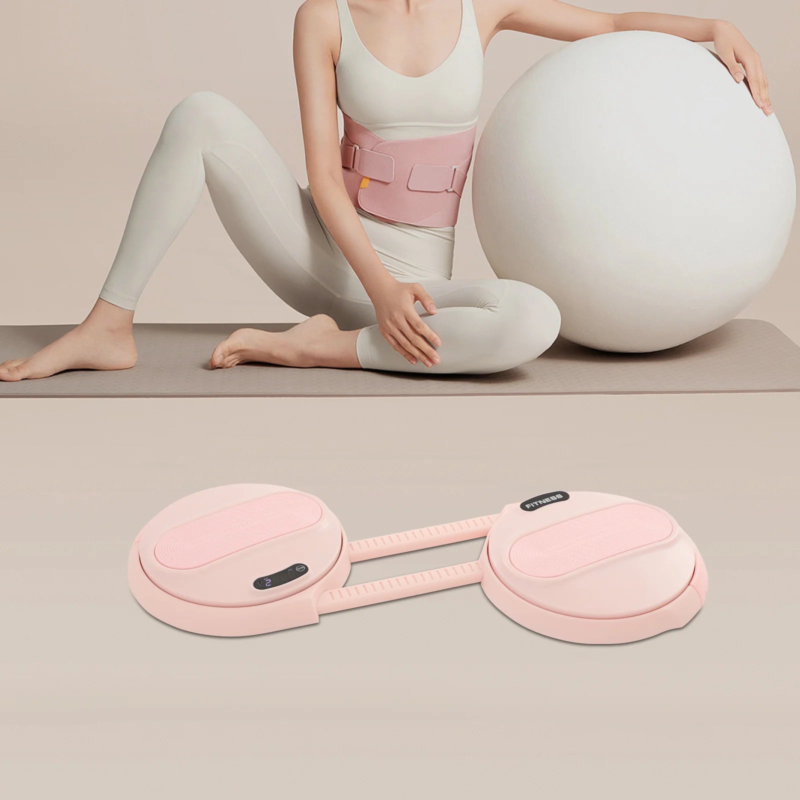 Waist Twisting Ab Exercise Board with Tension Ropes