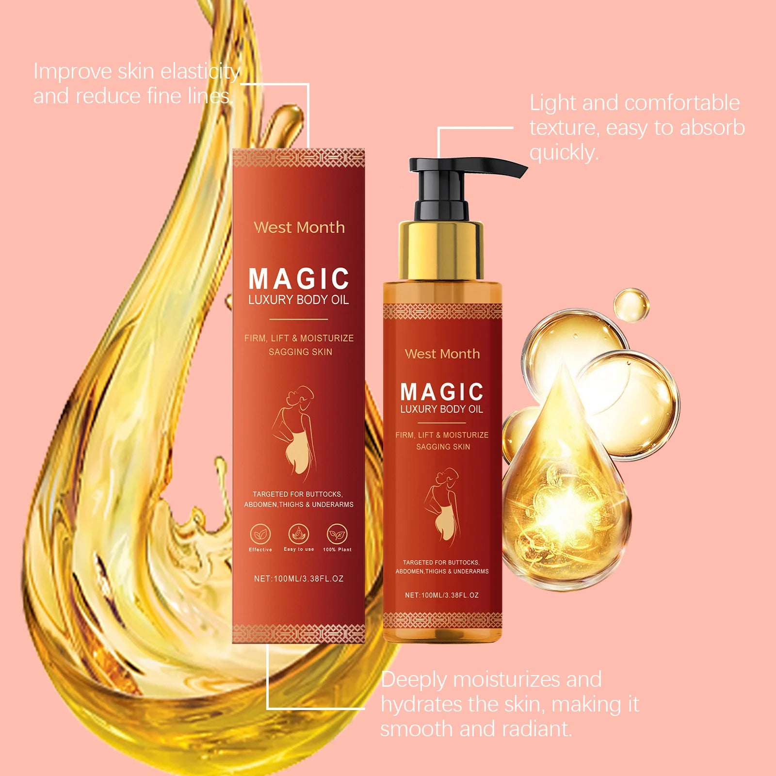 Magic Luxury Body Oil for Moisturizing & Firming
