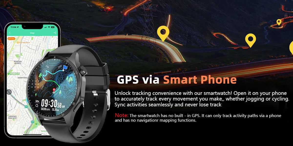 2025 Men's Smart Watch – AMOLED Screen, GPS & Bluetooth Call