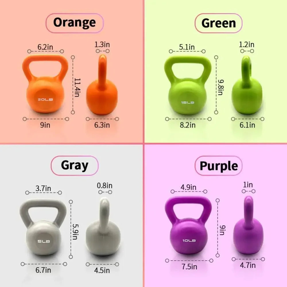 5lbs Vinyl Coated Kettlebell for Women – Strength Training Weight