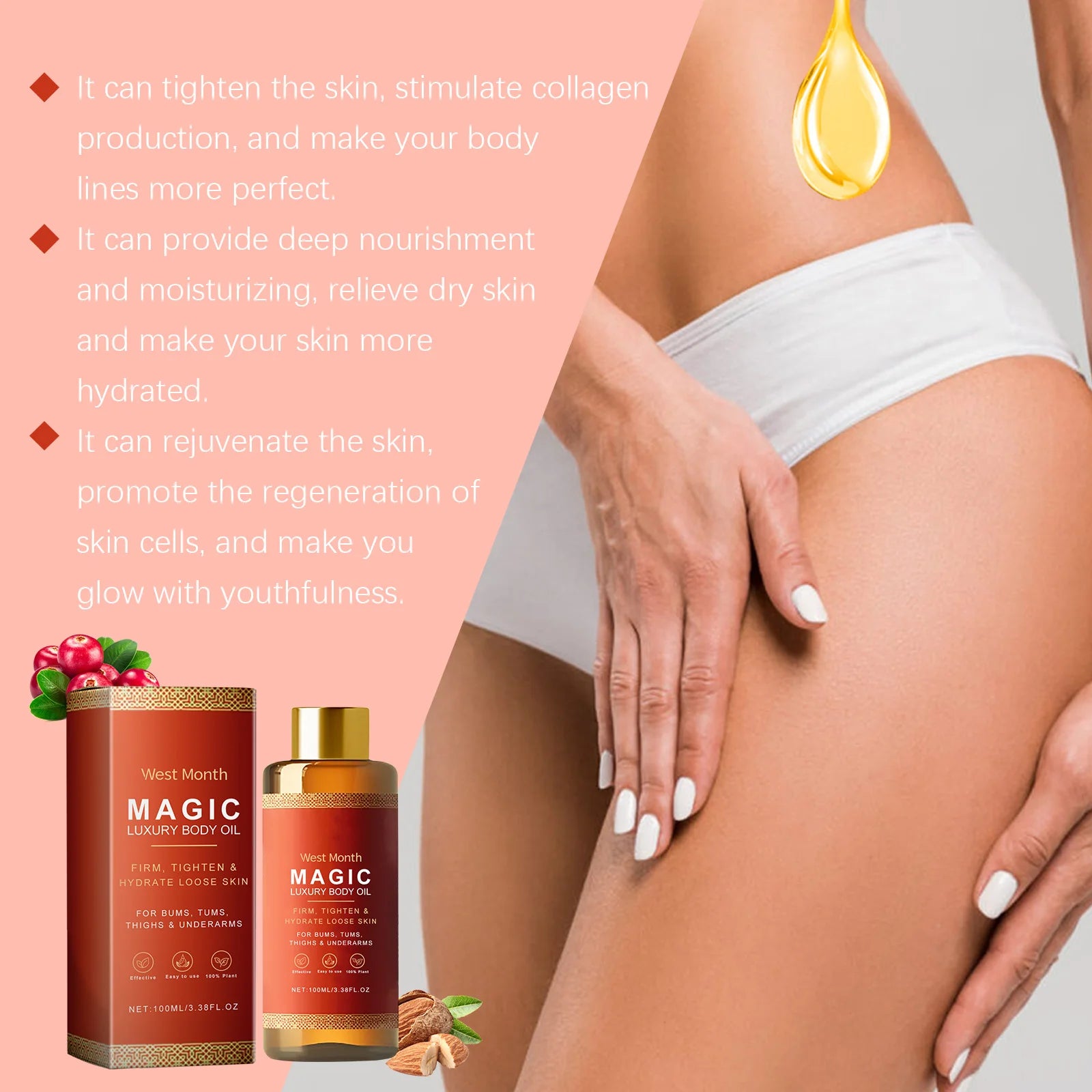 Magic Luxury Body Oil for Moisturizing & Firming