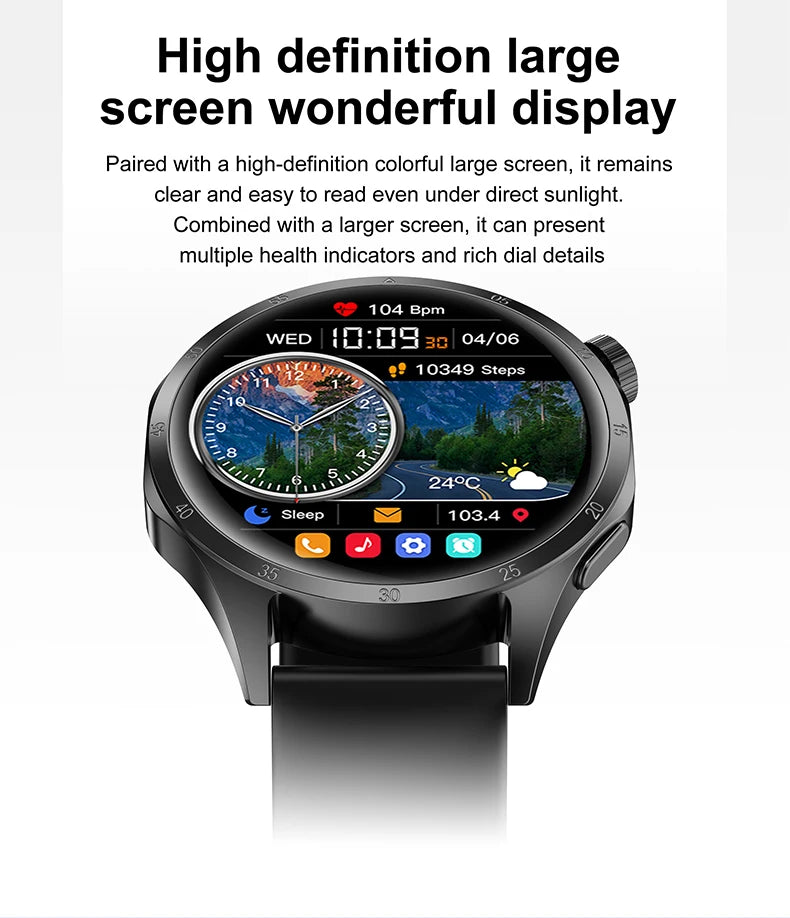 2025 Men's Smart Watch – AMOLED Screen, GPS & Bluetooth Call