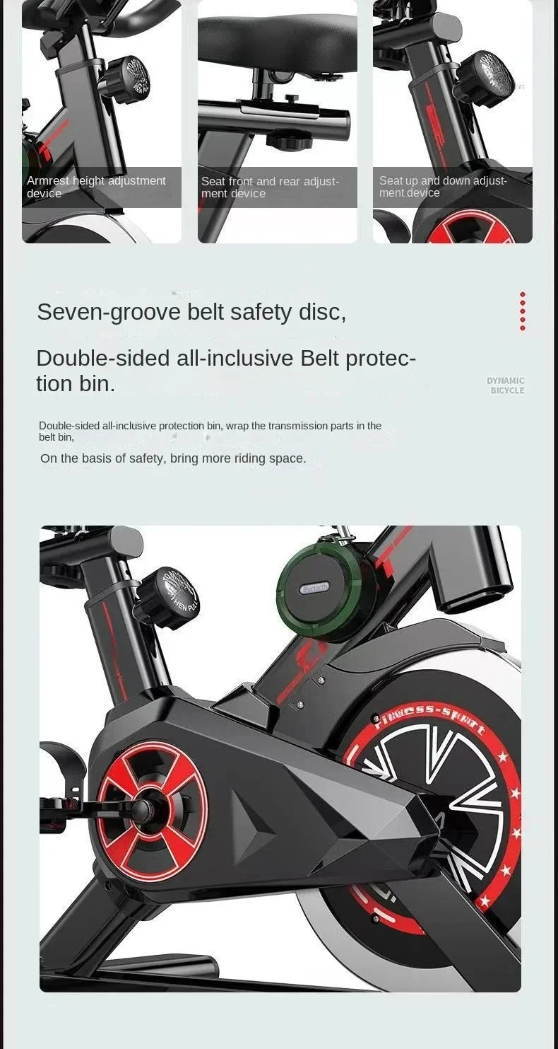 Indoor Spin Bike – Silent Smart Exercise Bike for Home Fitness