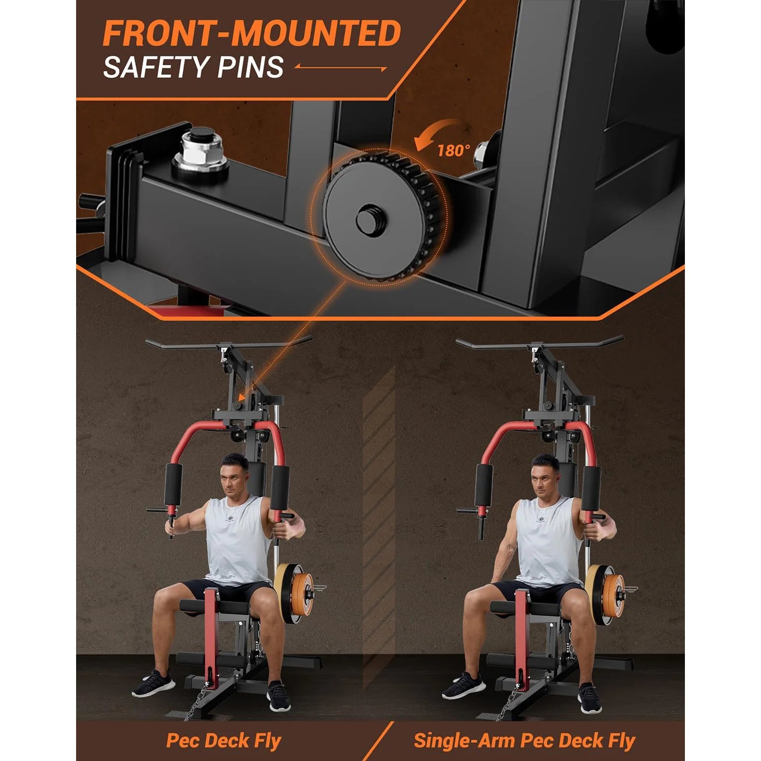 Full Body Home Gym Machine with Pulley & Leg Press