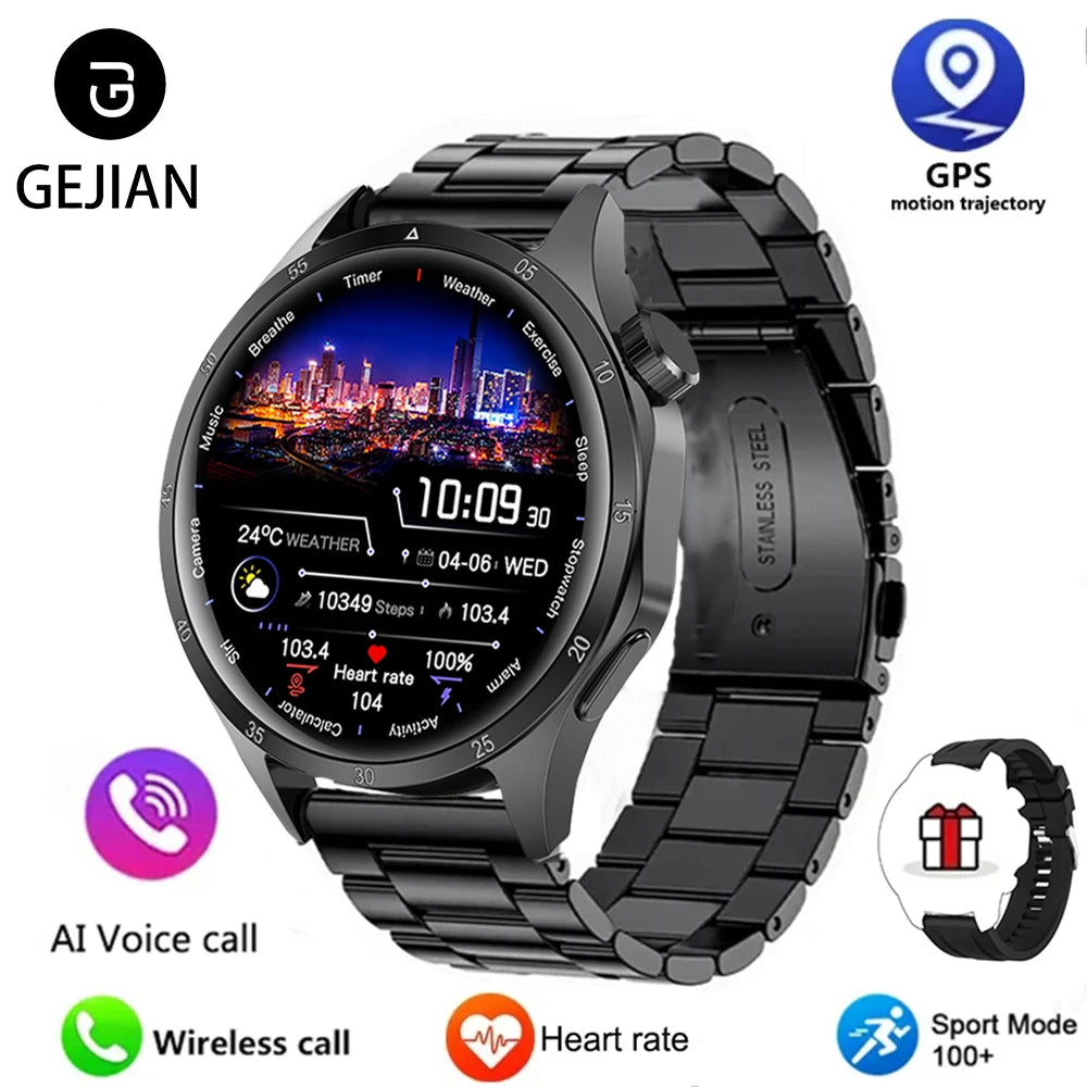 2025 Men's Smart Watch – AMOLED Screen, GPS & Bluetooth Call