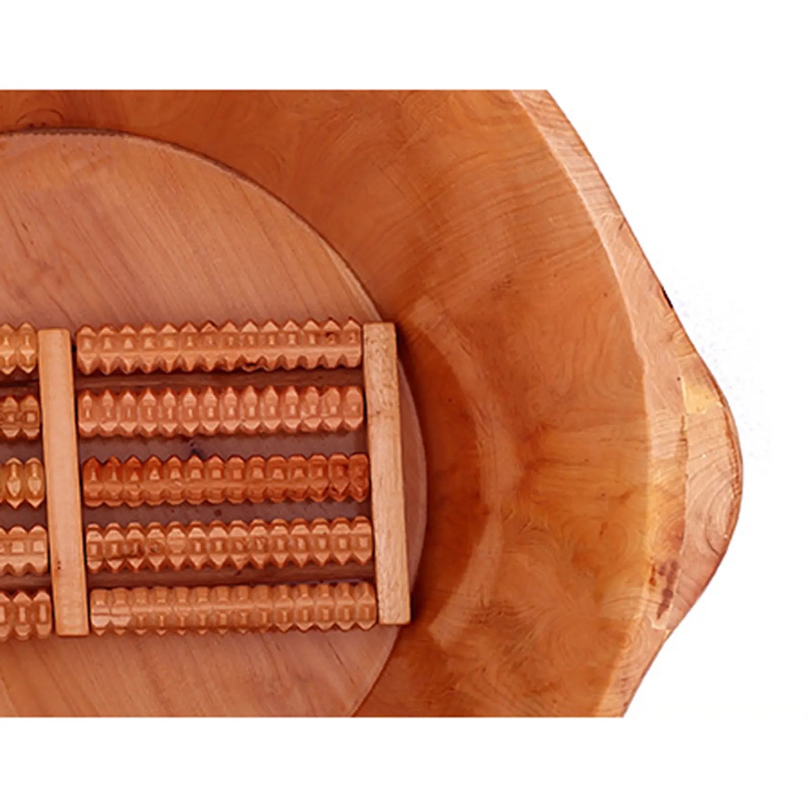 Cedar Wood Foot Bath Tub with Lid & Massager