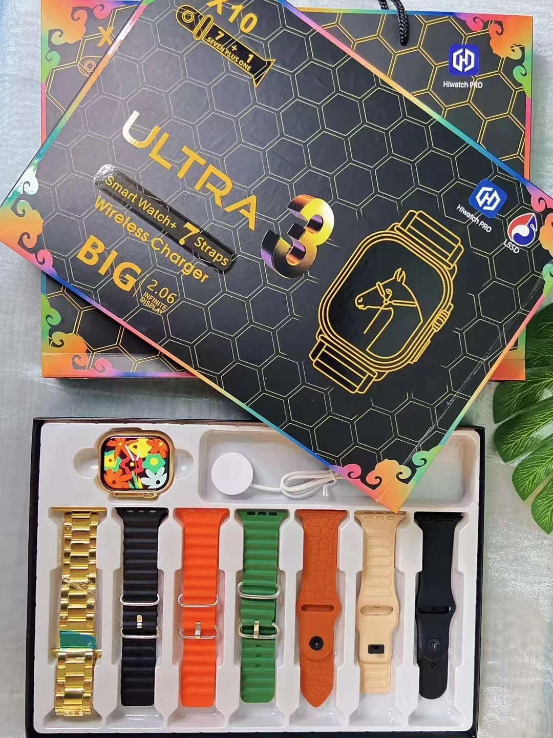 X10 Ultra 3 Smart Watch – 7+1 Sports Modes, Bluetooth Call, DIY Faces, Waterproof