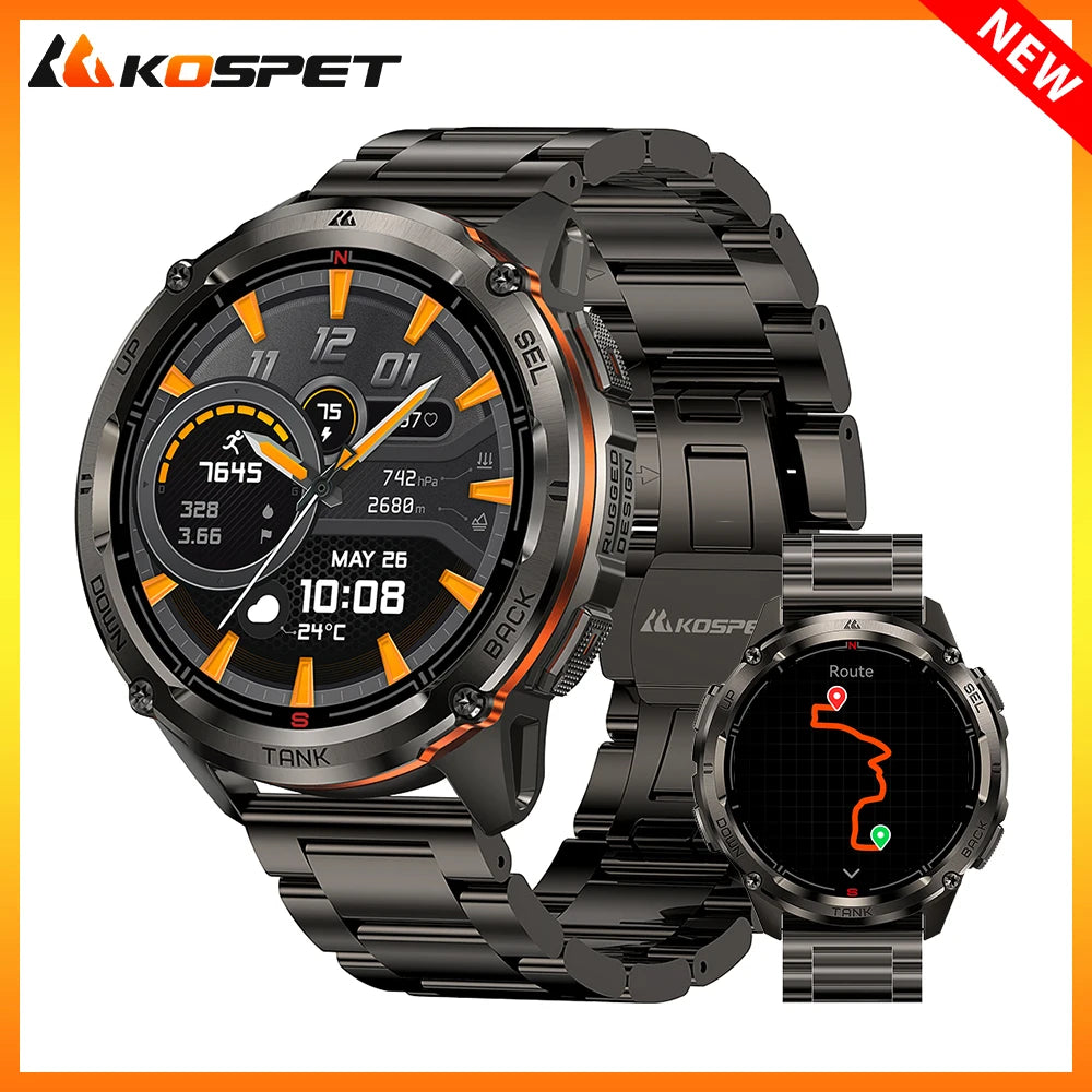 KOSPET TANK T3 Ultra 2 GPS Smartwatch – Rugged & Waterproof