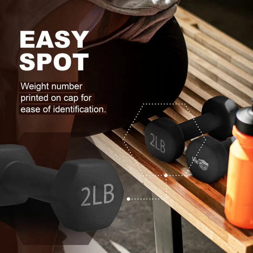 2lb Neoprene Hex Dumbbell Pair