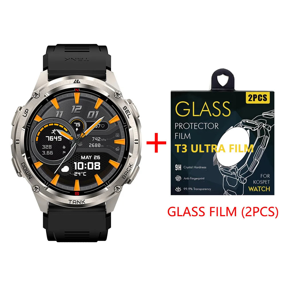KOSPET TANK T3 Ultra 2 GPS Smartwatch – Rugged & Waterproof
