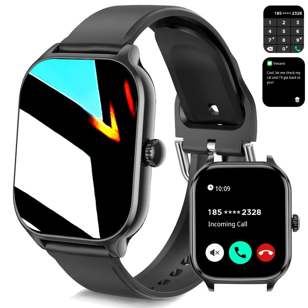 LAXASFIT 2025 H9 Smart Watch – Bluetooth Call Fitness Tracker for Men & Women