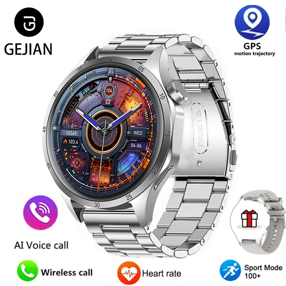 2025 Men's Smart Watch – AMOLED Screen, GPS & Bluetooth Call