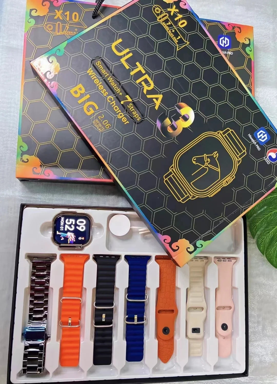 X10 Ultra 3 Smart Watch – 7+1 Sports Modes, Bluetooth Call, DIY Faces, Waterproof