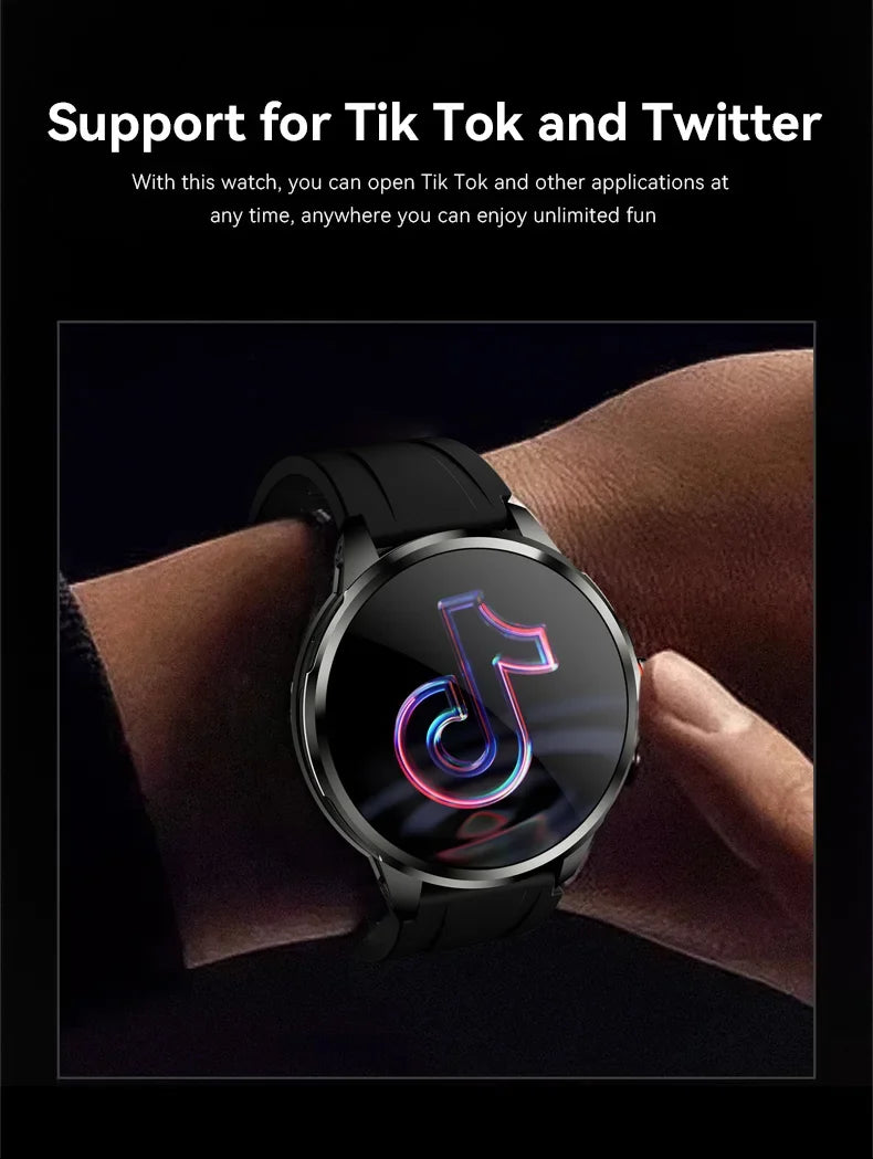 5G/4G Android Smart Watch – 1.95" AMOLED, 900W Camera, GPS