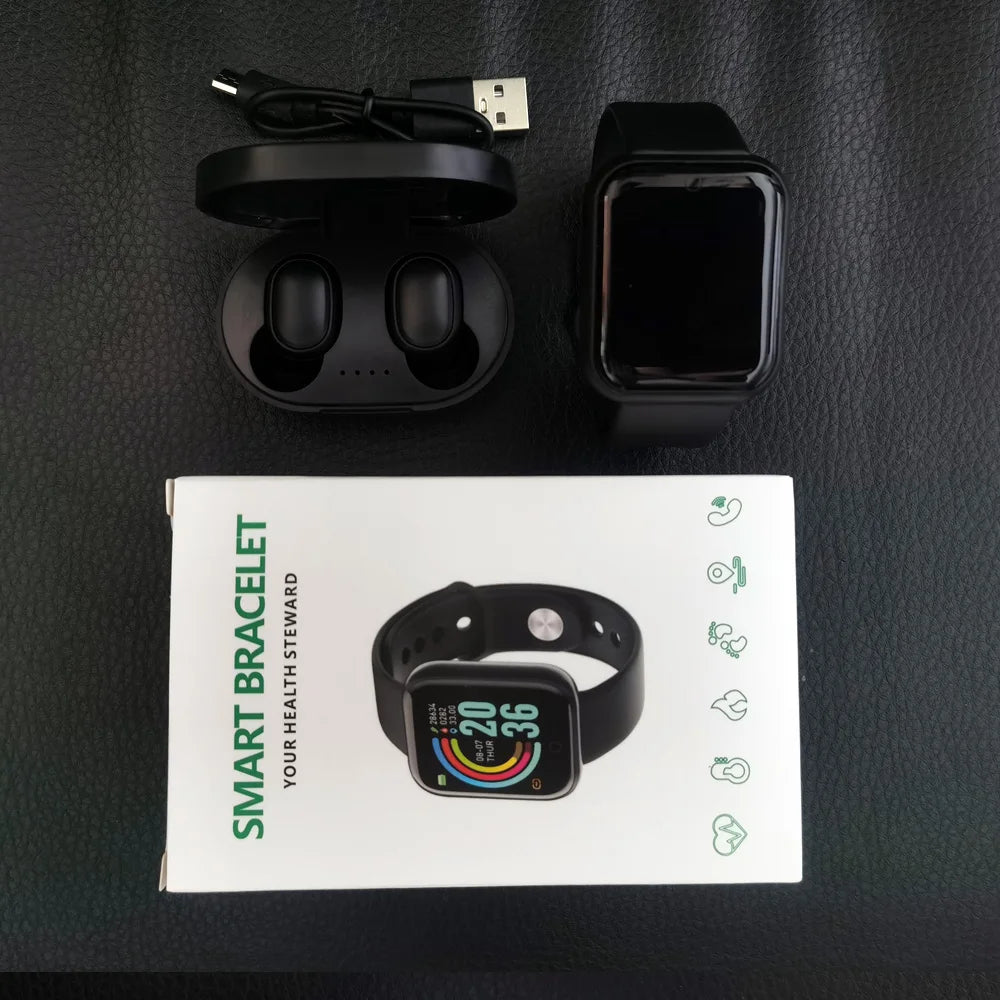 D20 Smart Watch Fitness Tracker – Digital Sport Bracelet for Men & Women