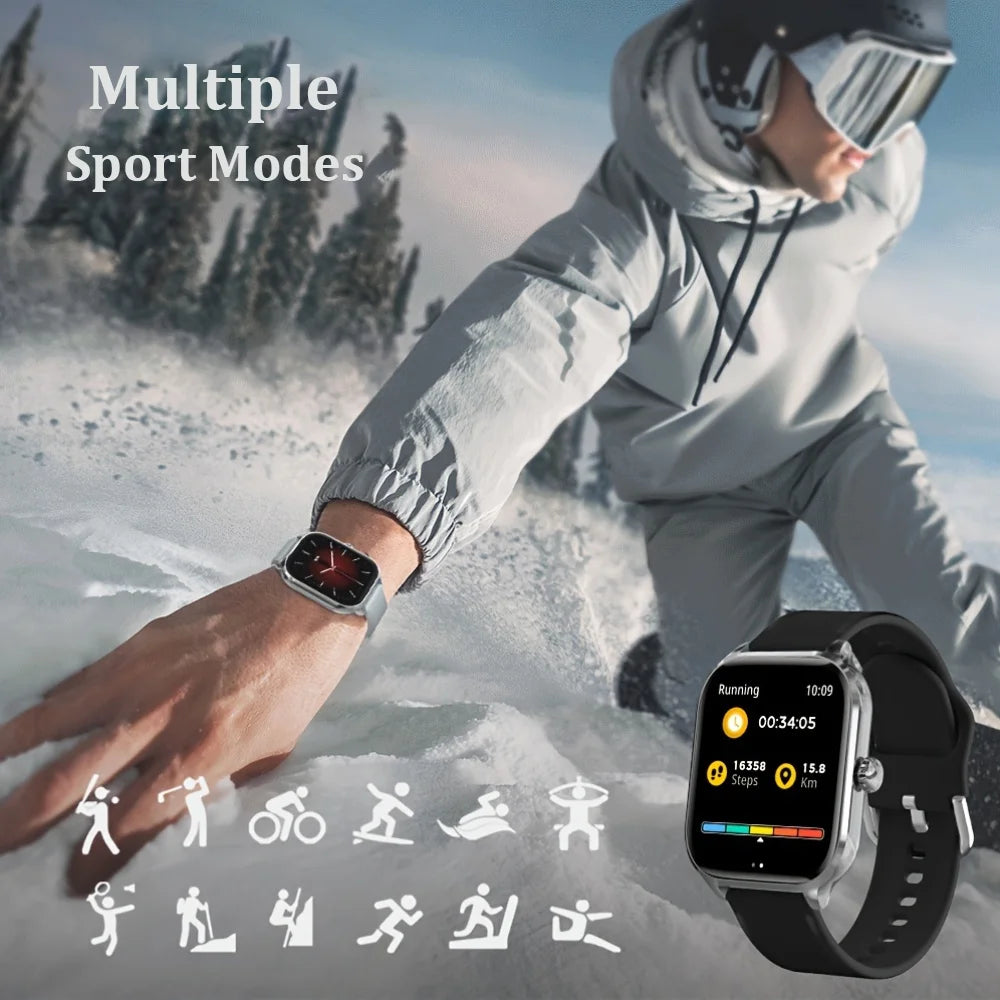 LAXASFIT 2025 H9 Smart Watch – Bluetooth Call Fitness Tracker for Men & Women