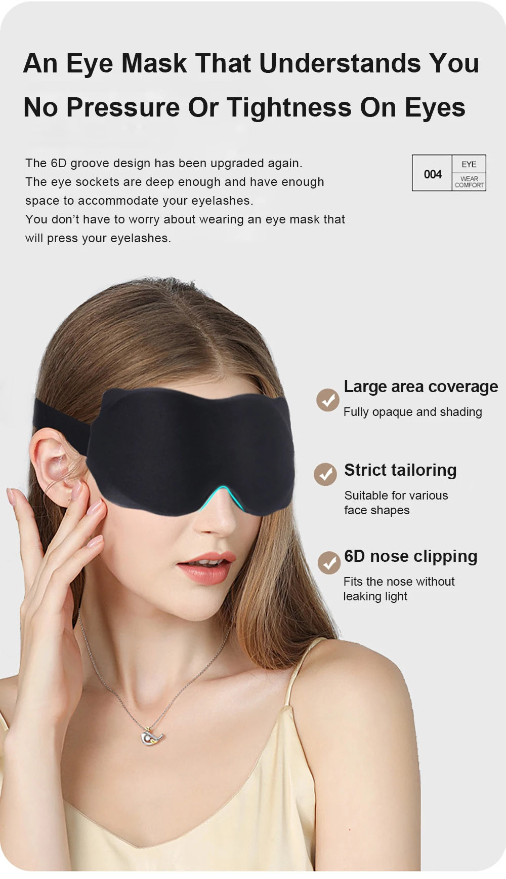 3D Contoured Sleep Eye Mask for Travel