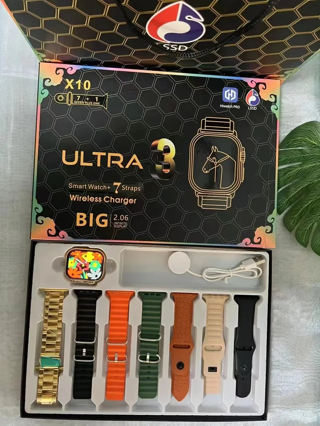 X10 Ultra 3 Smart Watch – 7+1 Sports Modes, Bluetooth Call, DIY Faces, Waterproof