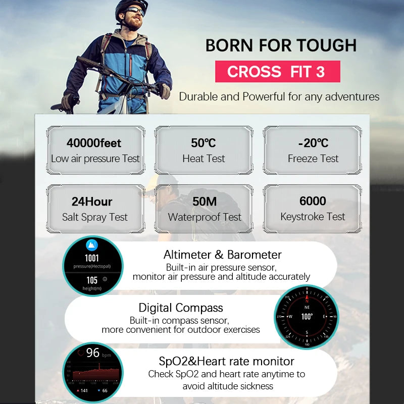 NORTH EDGE 2025 GPS Smartwatch – Sport & Outdoor Watch for Men