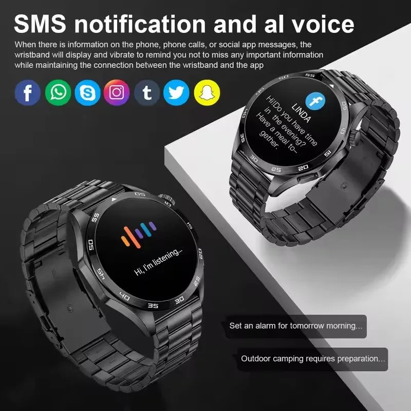 2025 Men's Smart Watch – AMOLED Screen, GPS & Bluetooth Call