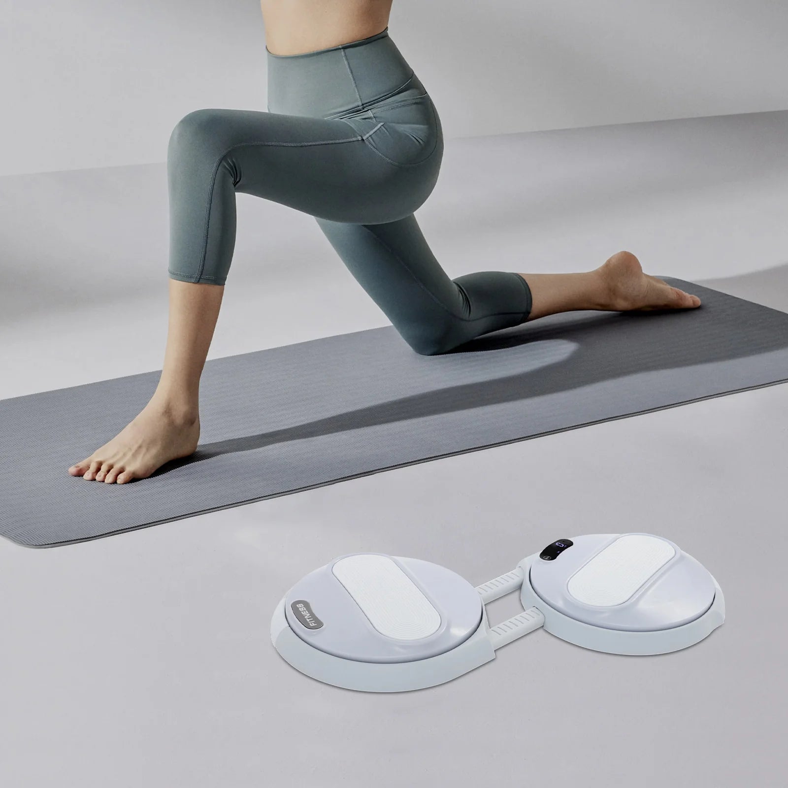 Waist Twisting Ab Exercise Board with Tension Ropes