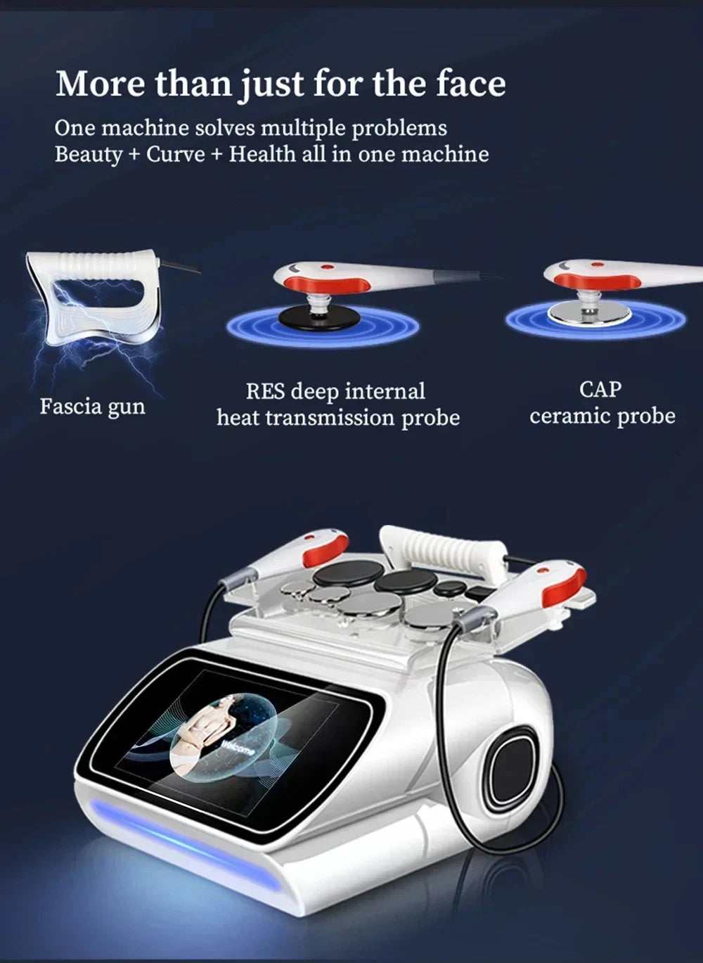 Portable 448kHz RFTecar Therapy Machine – Pain Relief & Skin Tightening
