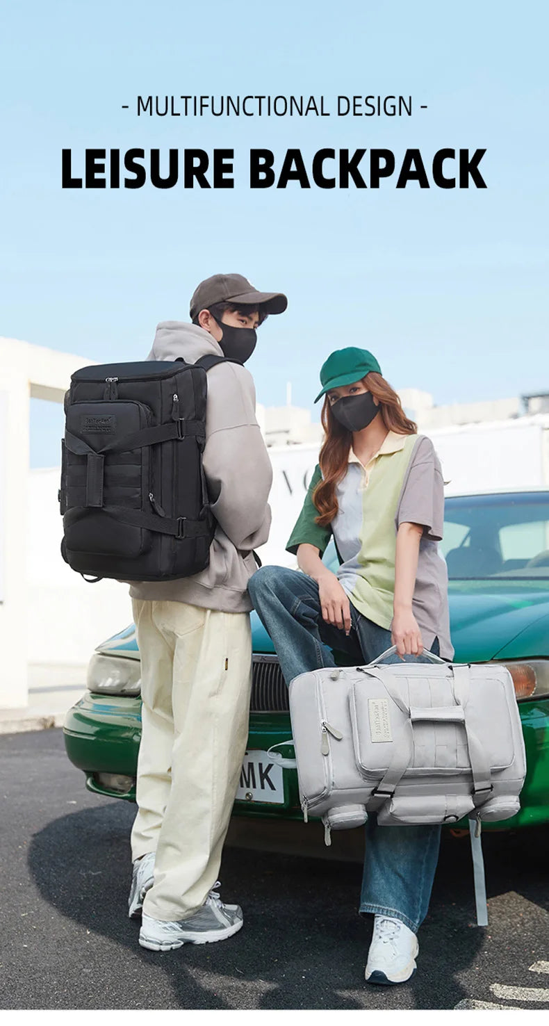 Scione Large Capacity Gym & Travel Backpack (36–55L)