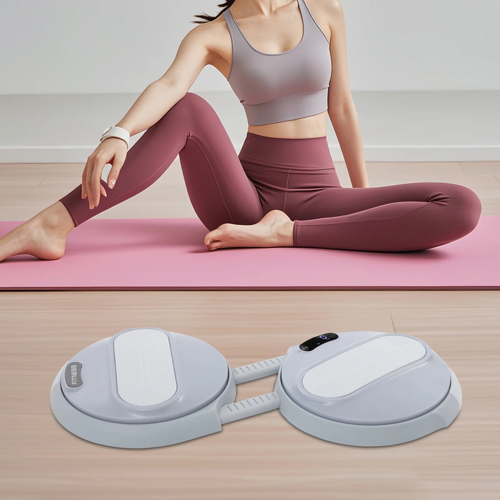 Waist Twisting Ab Exercise Board with Tension Ropes