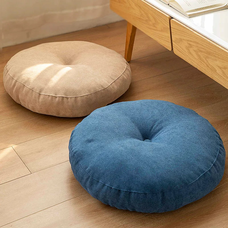 Round Floor Seat Cushion – Solid Color Meditation Pillow