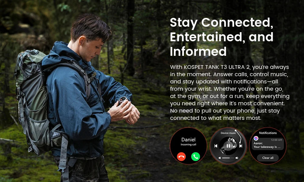KOSPET TANK T3 Ultra 2 GPS Smartwatch – Rugged & Waterproof